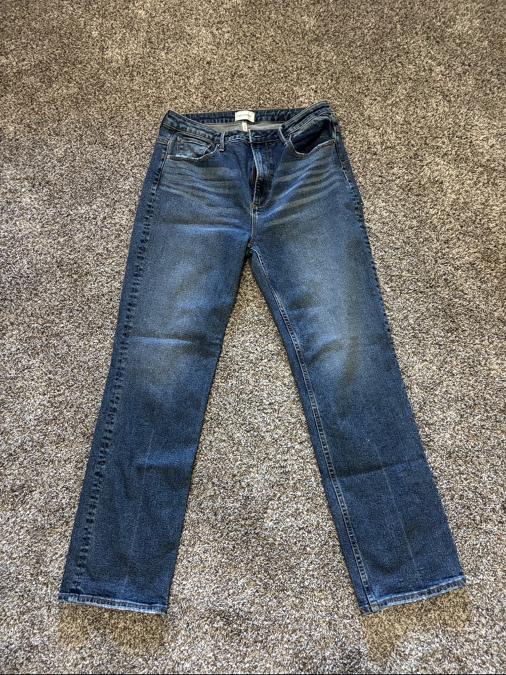 DRIFTWOOD Women's Straight-Leg Jeans in Dark Blue Wash